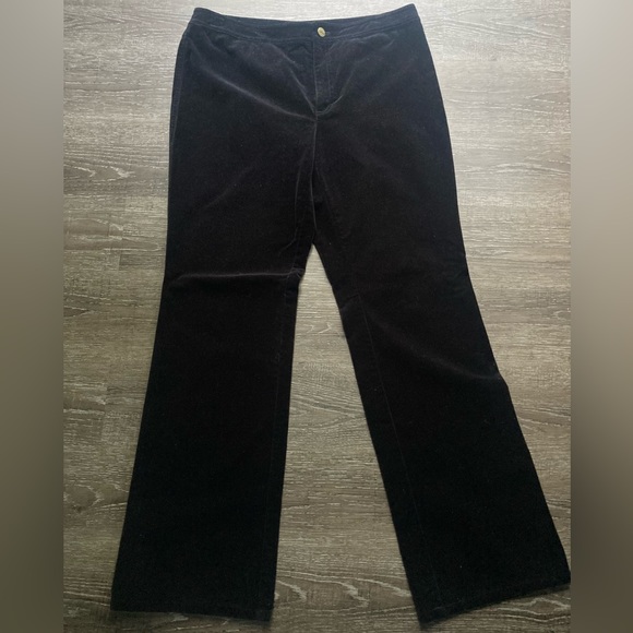 Diva Black Velvet Pants Size 12 - Picture 2 of 3